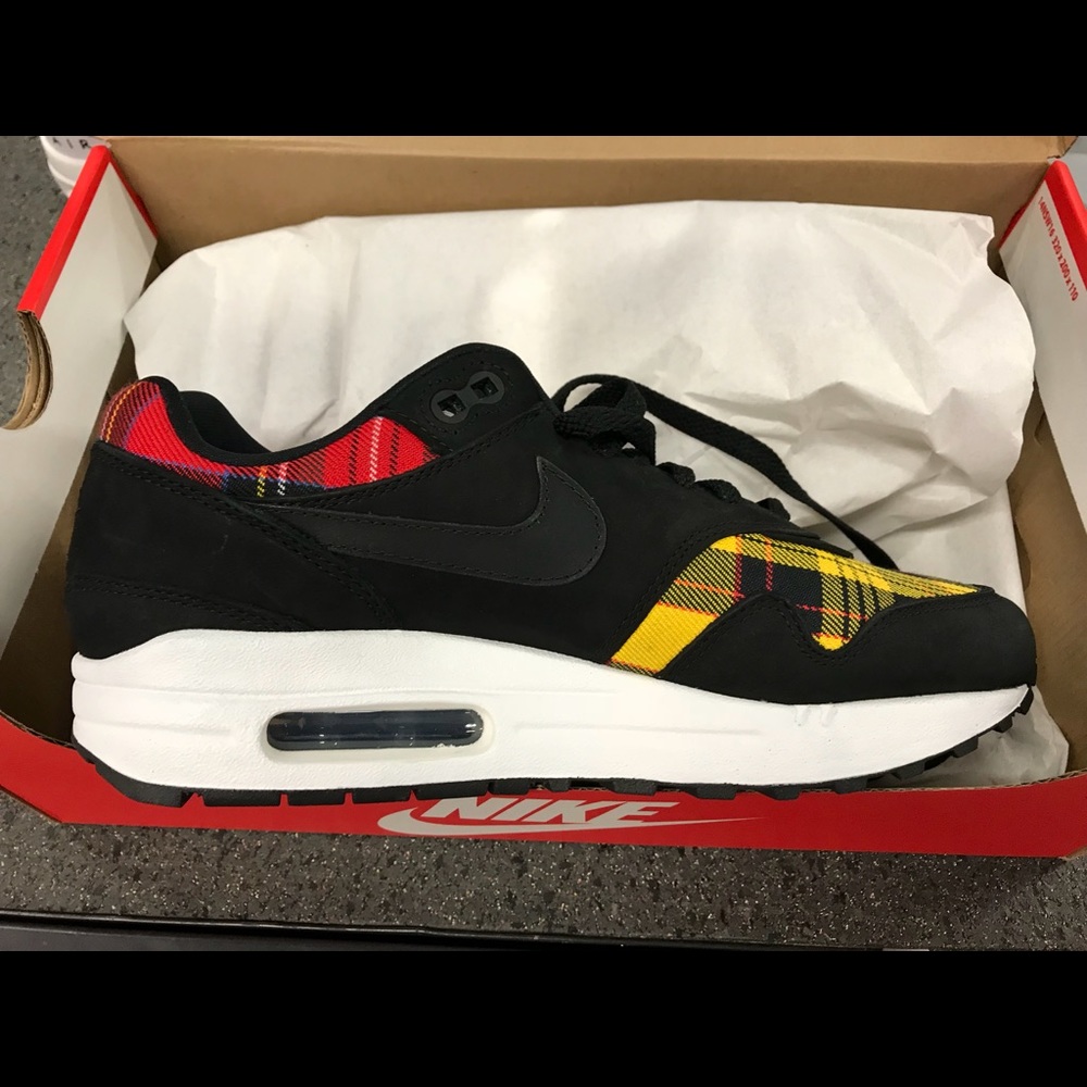 😍NEW! Nike Air Max 1 SE Plaid Tartan Print - Picture 7 of 7